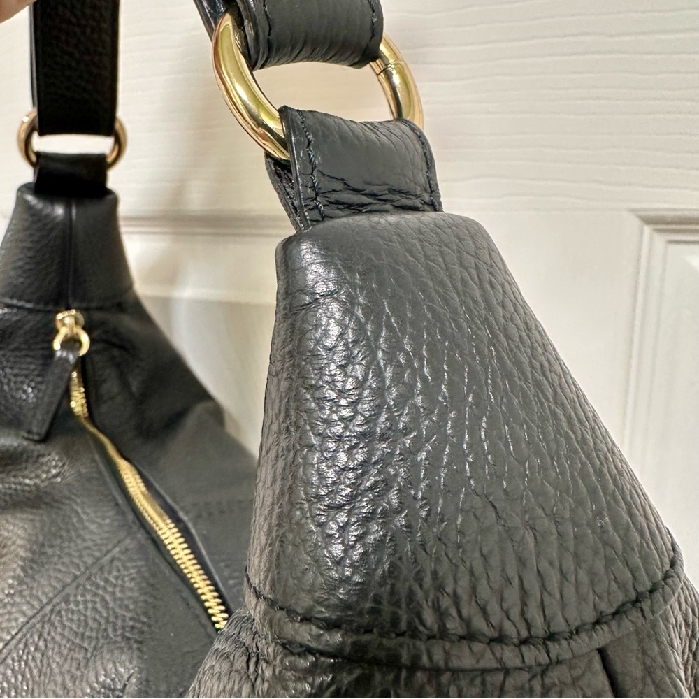 Quince Hobo Bag Italian Pebbled Leather Black - Picture 6 of 12